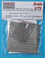 OKB-S72114 Photoetched set: Grousers for T-34 waffle tracks