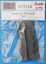 Detailing set: Tracks for M4 family, T49, OKB Grigorov, Scale 1:72