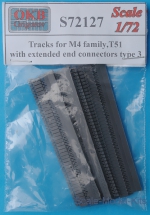 Detailing set: Tracks for M4 family, T51 with extended end connectors, type 3, OKB Grigorov, Scale 1:72