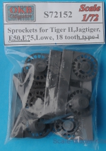 OKB-S72152 Sprockets for Tiger II,Jagtiger,E50,E75,Lowe, 18 tooth, type 1 (8 per set)