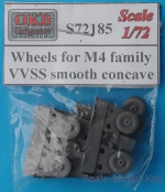 Detailing set: Wheels for M4 family, VVSS smooth concave, OKB Grigorov, Scale 1:72