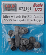 OKB-S72191 Idler wheels for M4 family, VVSS four spoke French type (12 per set)