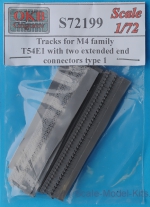 Detailing set: Tracks for M4 family, T54E1 with two extended end connectors, type 1, OKB Grigorov, Scale 1:72