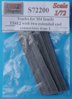 Detailing set: Tracks for M4 family, T54E2 with two extended end connectors type 1, OKB Grigorov, Scale 1:72
