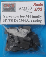 OKB-S72230 Sprockets for M4 family, HVSS D47366A, casting