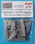 OKB-S72231 Sprockets for M4 family, HVSS D47366, forging (6 pcs)