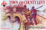 Knights (middle ages): Town and County Levy, War of the Roses 2, Red Box, Scale 1:72