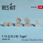 Detailing set: Wheels set for F-15 (C/D/J/N) Eagle (1/48), Reskit, Scale 1:48