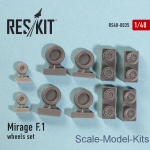 Detailing set: Wheels set for Mirage F.1 (1/48), Reskit, Scale 1:48