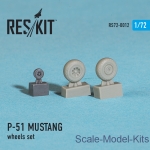 Detailing set: Wheels set for P-51 Mustang (1/72), Reskit, Scale 1:72