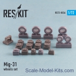 Detailing set: Wheels set for Mig-31, Reskit, Scale 1:72