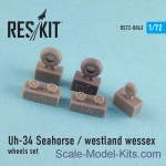 RS72-0043 Wheels set for Uh-34 Seahorse / Westland Wessex (all versions)