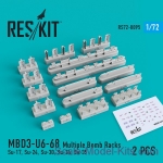 RS72-0095 Multiple Bomb Racks MBD3-U6-68 for (Su-17, Su-24, Su-30, Su-34, Su-35) (2 pcs)