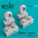 RS72-0104 Wheels set for Spitfire (5 spoke wheels)