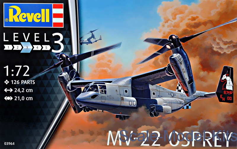 Revell MV22 Osprey plastic scale model kit in 172 scale (RV03964