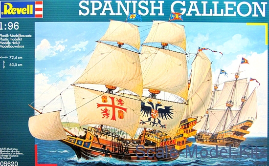 1:96 Revell spanish Galleon-set of flags and draft scales for model 