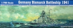 Warships: Germany Bismarck Battleship, 1941, Trumpeter, Scale 1:700