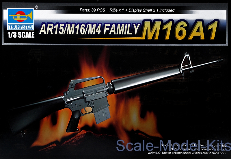 Trumpeter AR15/M16/M4 Family M16A1 plastic scale model kit in
