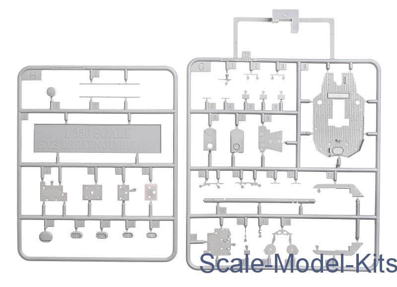 Trumpeter HMS Dreadnought 1918 plastic scale model kit in 1350