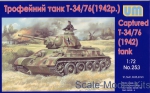 Tank: T-34-76 WW2 captured tank, 1942, UniModels, Scale 1:72