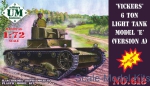 UMT618 Vickers 6 ton light tank model E, version A