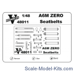 Vmodels48011 Photoetched set of details A6M Zero Seatbelts