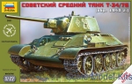 Snap Fit: T-34/76 Soviet medium tank, 1943, Zvezda, Scale 1:72