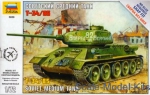 Snap Fit: T-34/85 Soviet medium tank, Zvezda, Scale 1:72