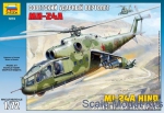 Helicopters: Soviet attack helicopter Mi-24A, Zvezda, Scale 1:72